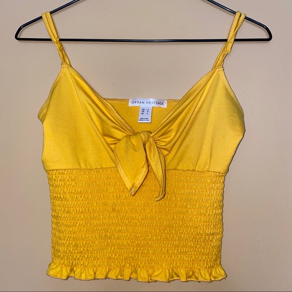 Yellow Smocked Tank Top - Picture 1 of 3